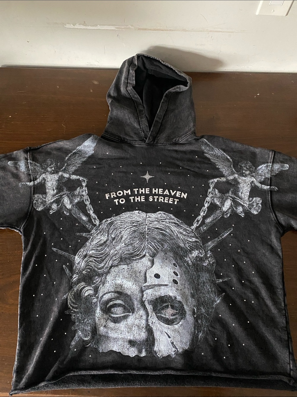 Black Graphic Men’s Hoodie – AAO (Against All Odds)